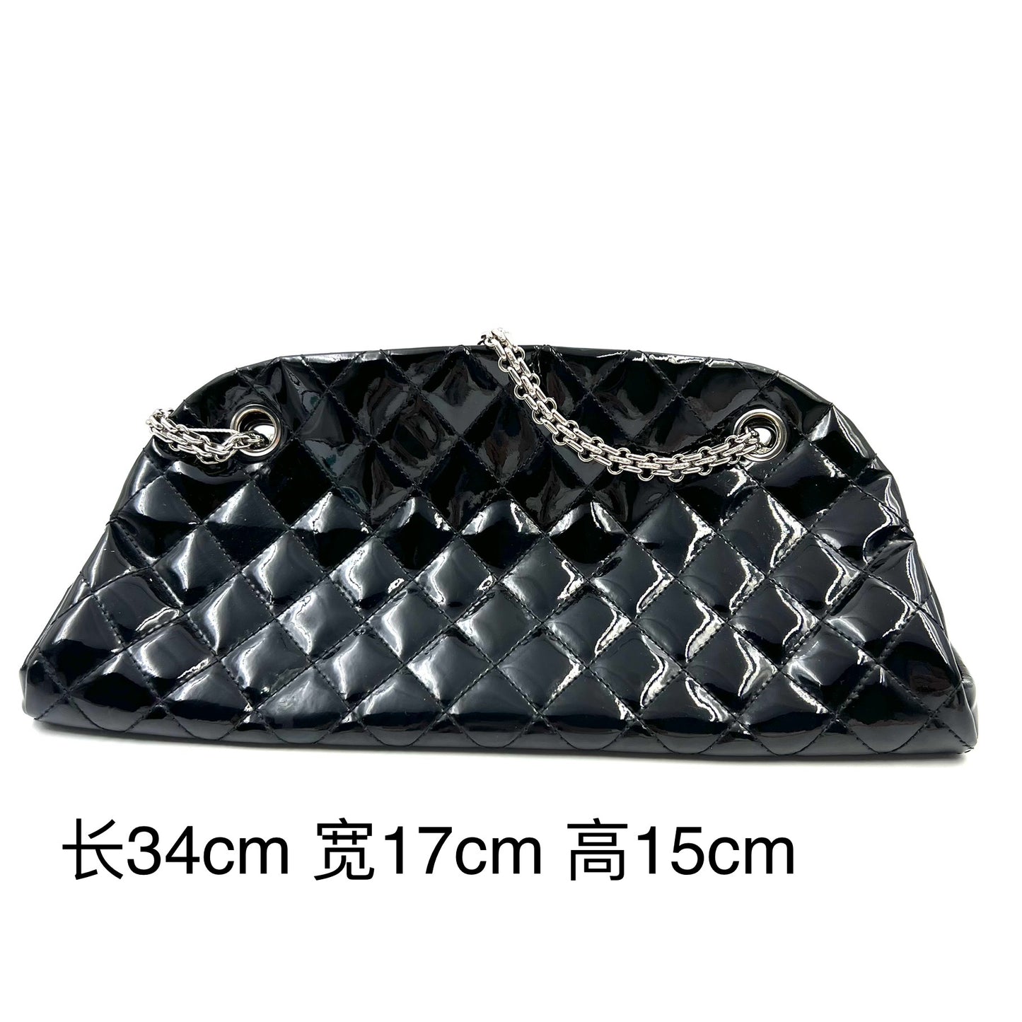 Chanel 黑銀保齡球單肩包