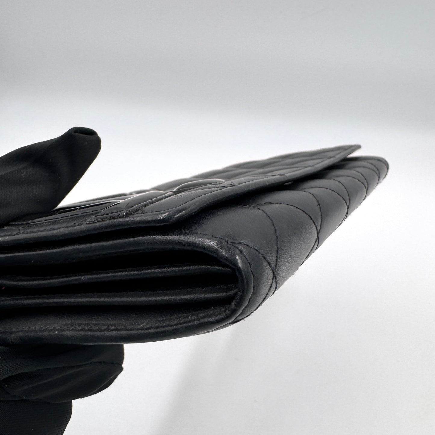 Chanel 康朋系列黑色長款手拿包