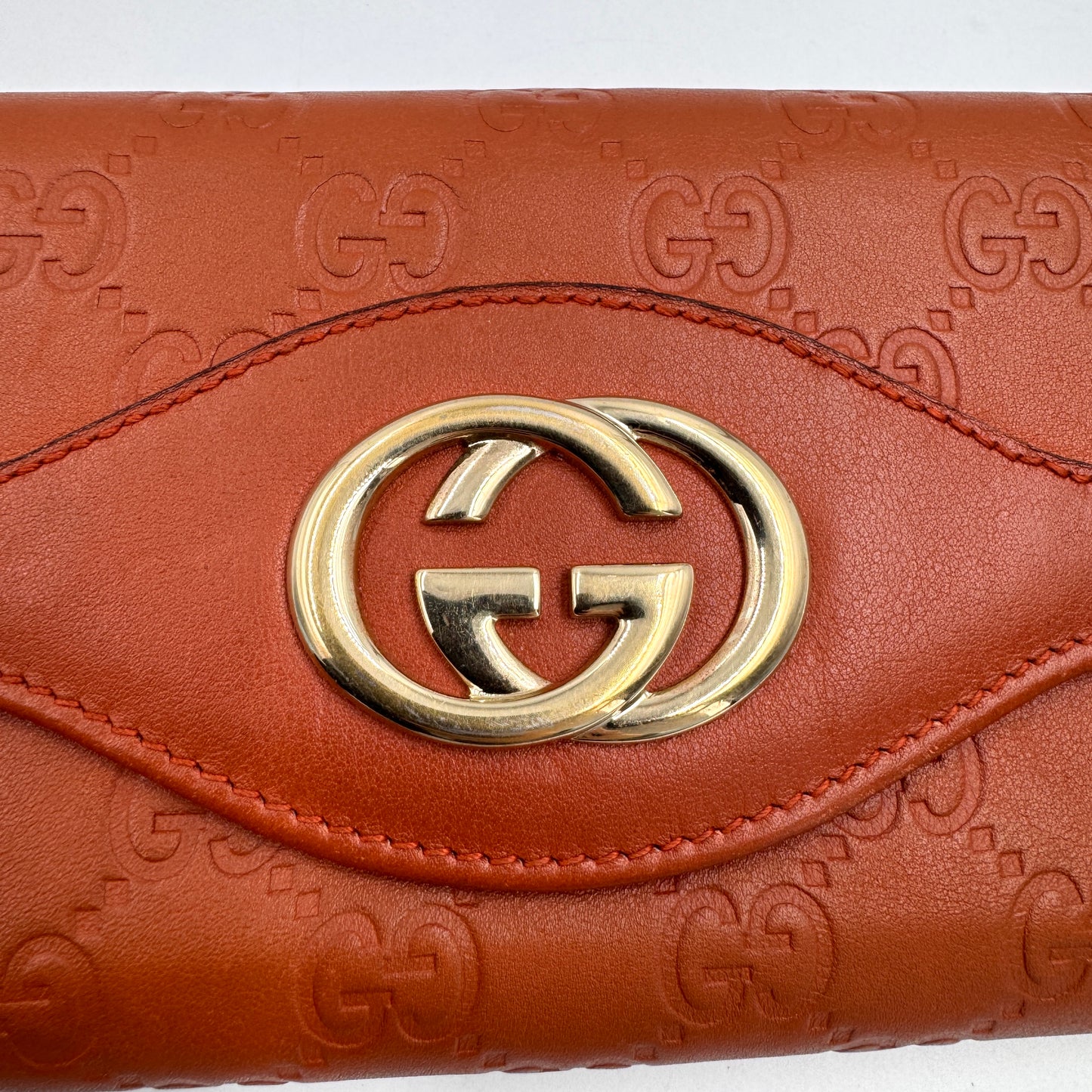Gucci Interlocking G 雙 G 金扣長款皮夾
