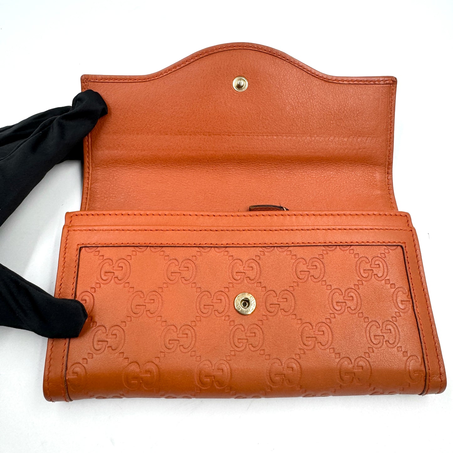 Gucci Interlocking G 雙 G 金扣長款皮夾