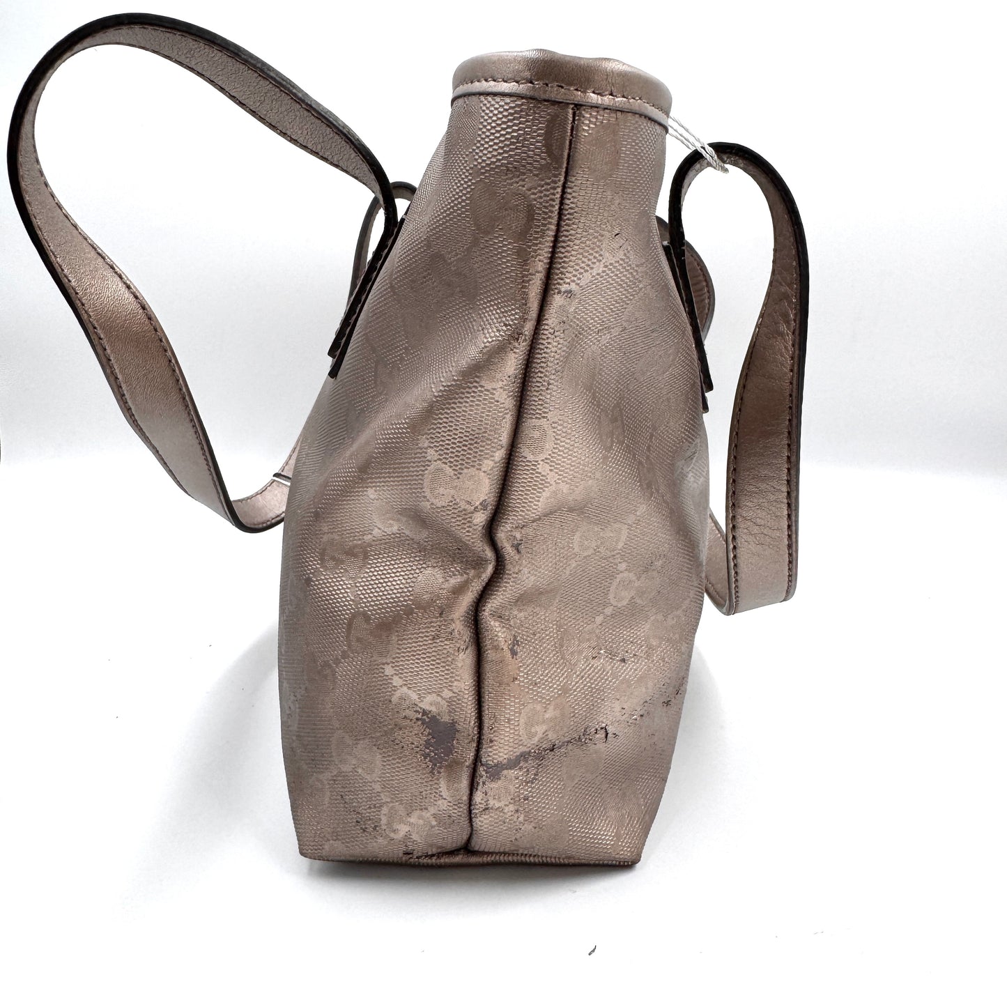 Gucci GG 珠光 PVC 購物托特包