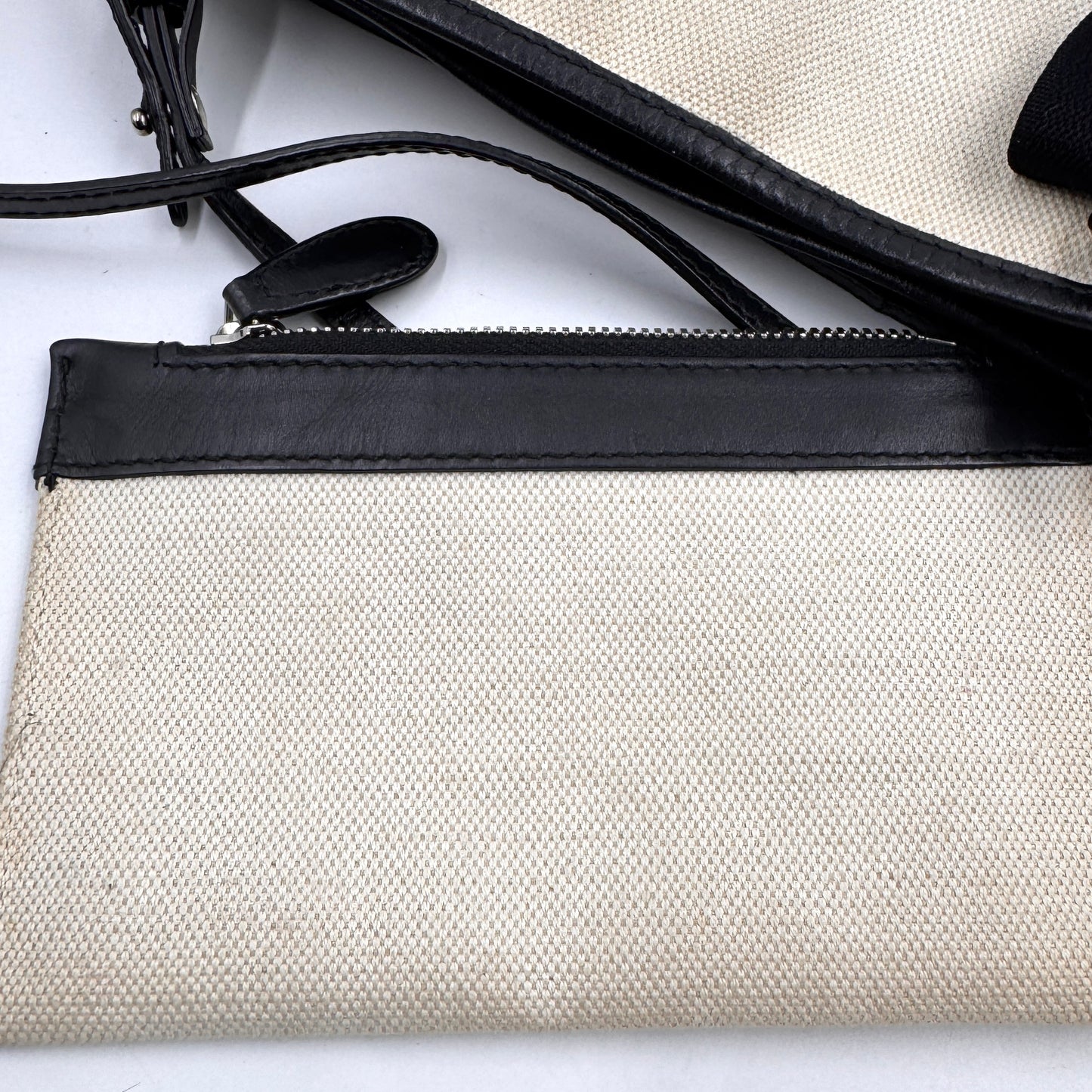 Balenciaga Navy Cabas 小號帆布拼皮托特包