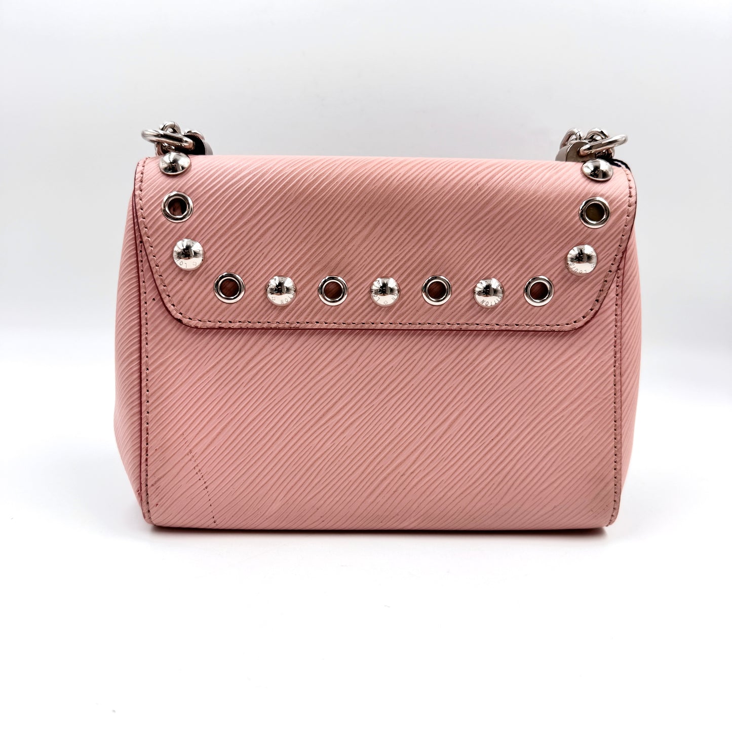 Louis Vuitton Twist MM 黑銀水波紋小號手提斜背包