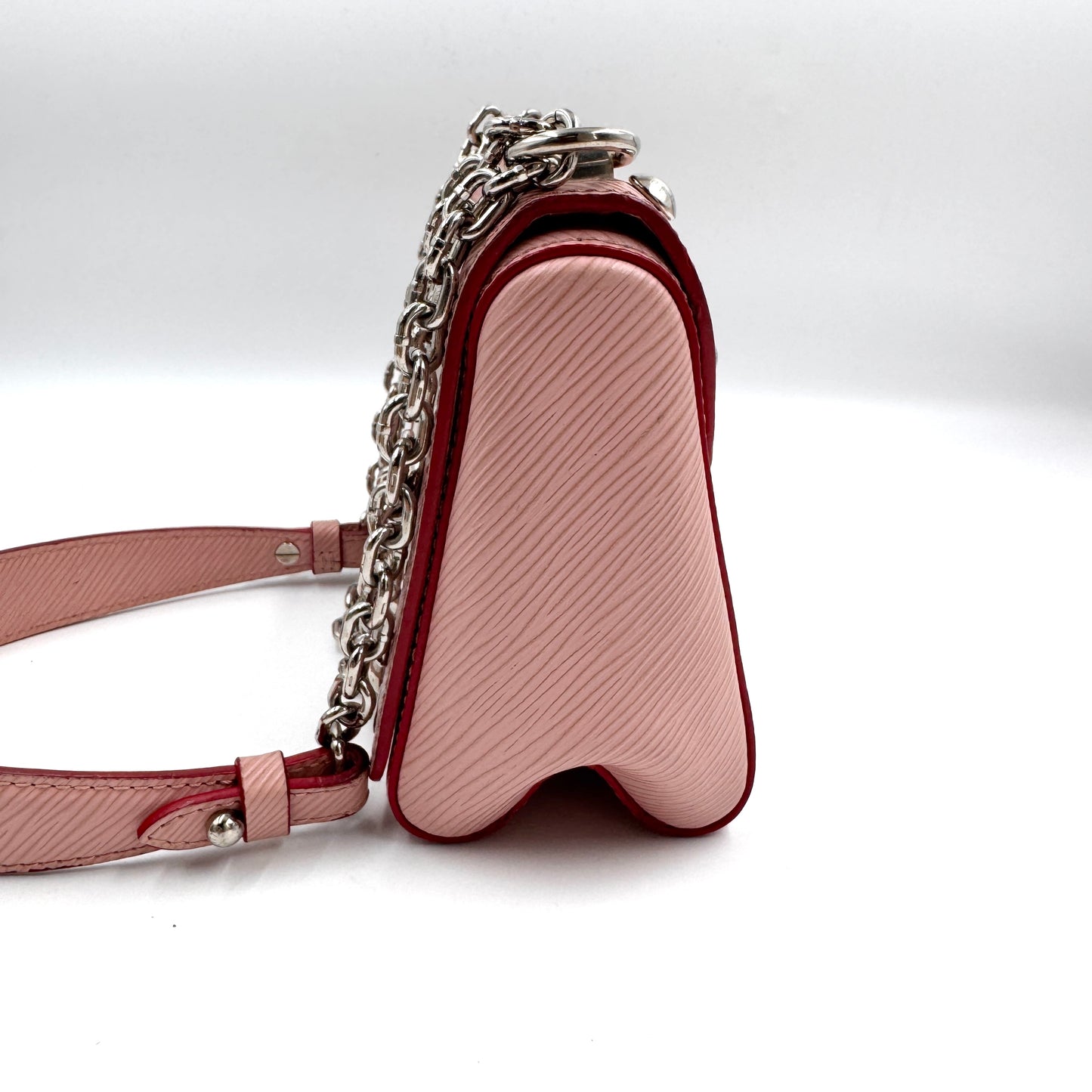 Louis Vuitton Twist MM 黑銀水波紋小號手提斜背包