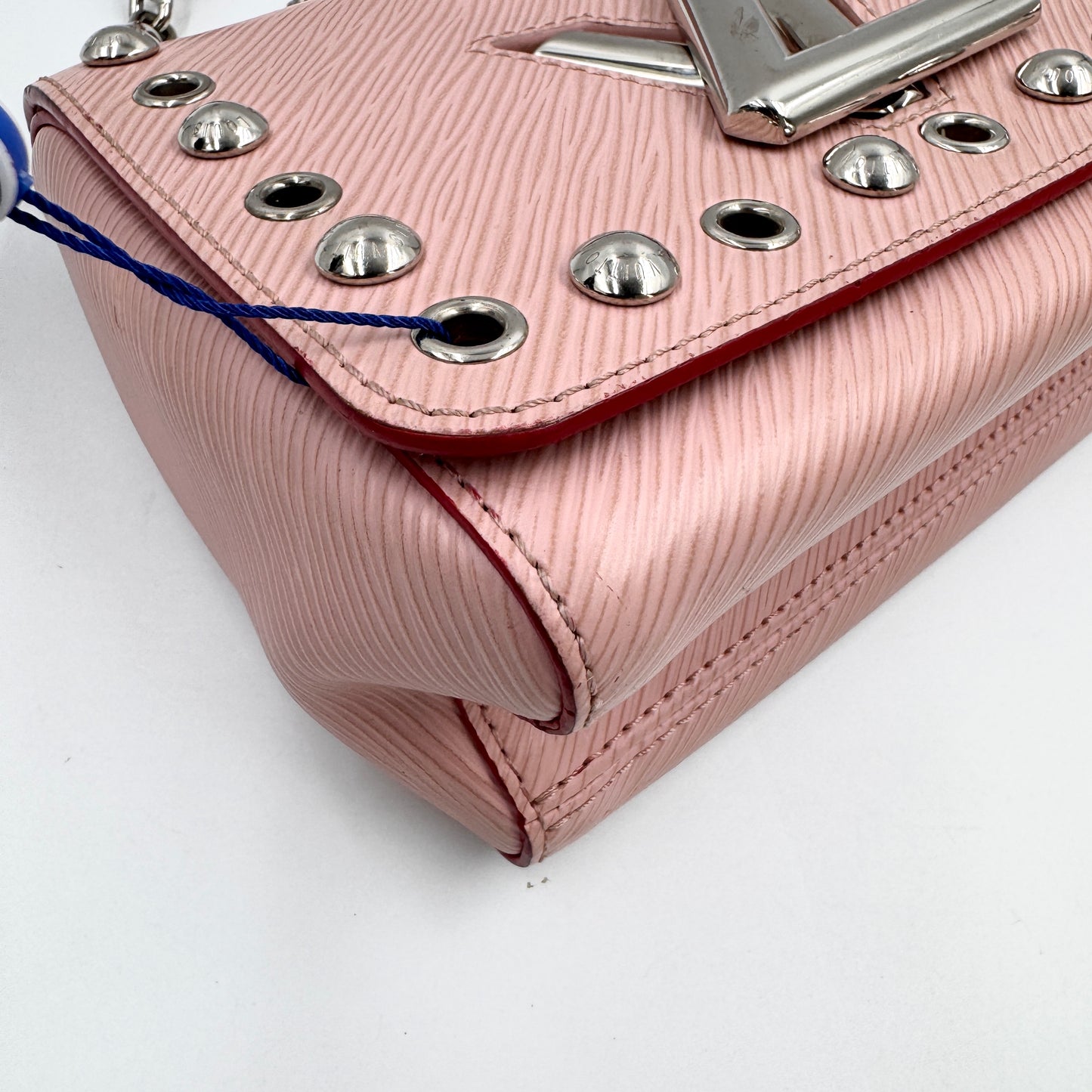 Louis Vuitton Twist MM 黑銀水波紋小號手提斜背包