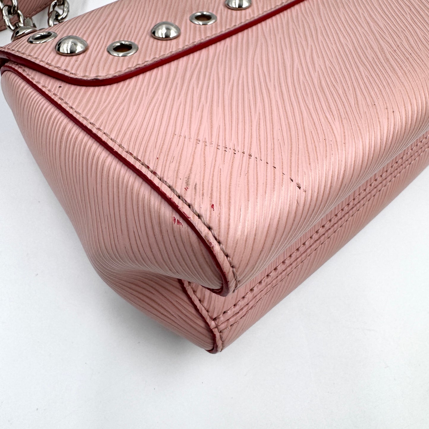 Louis Vuitton Twist MM 黑銀水波紋小號手提斜背包