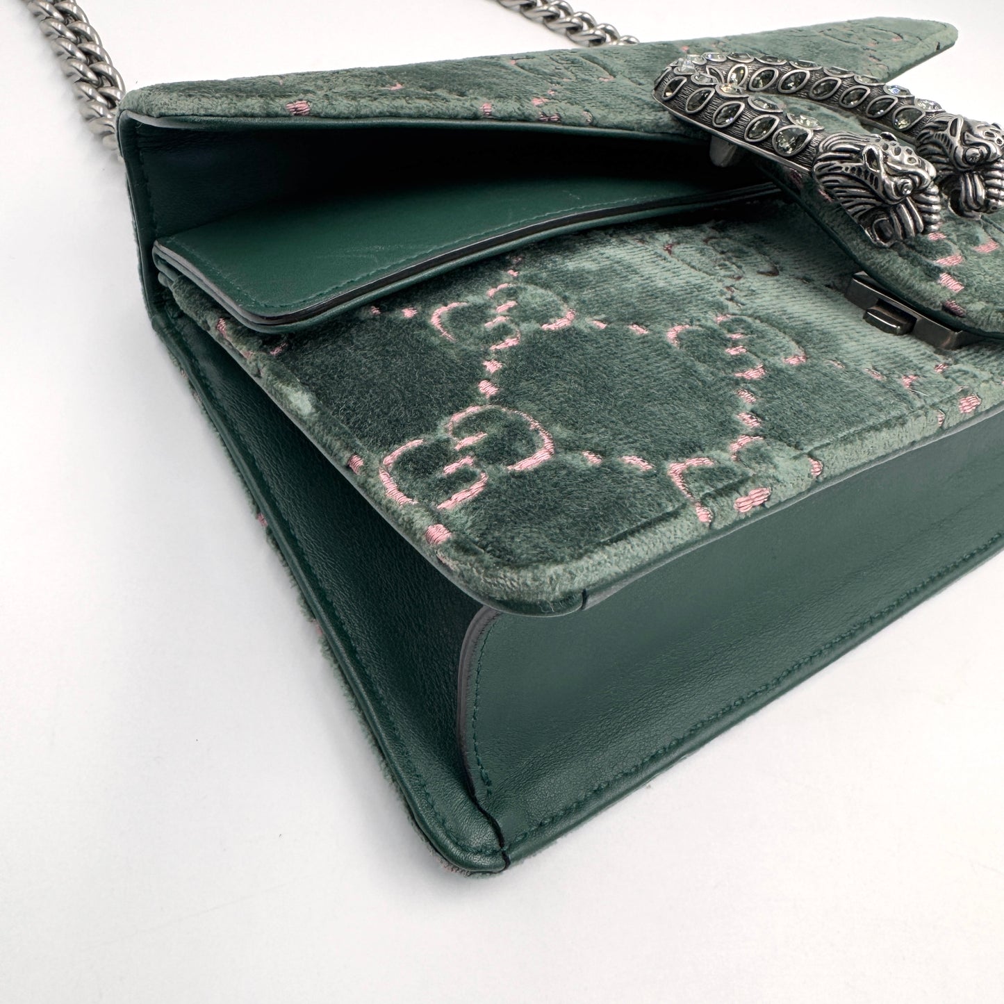 Gucci Dionysus Suede GG Small（酒神）麂皮鑽扣酒神小號