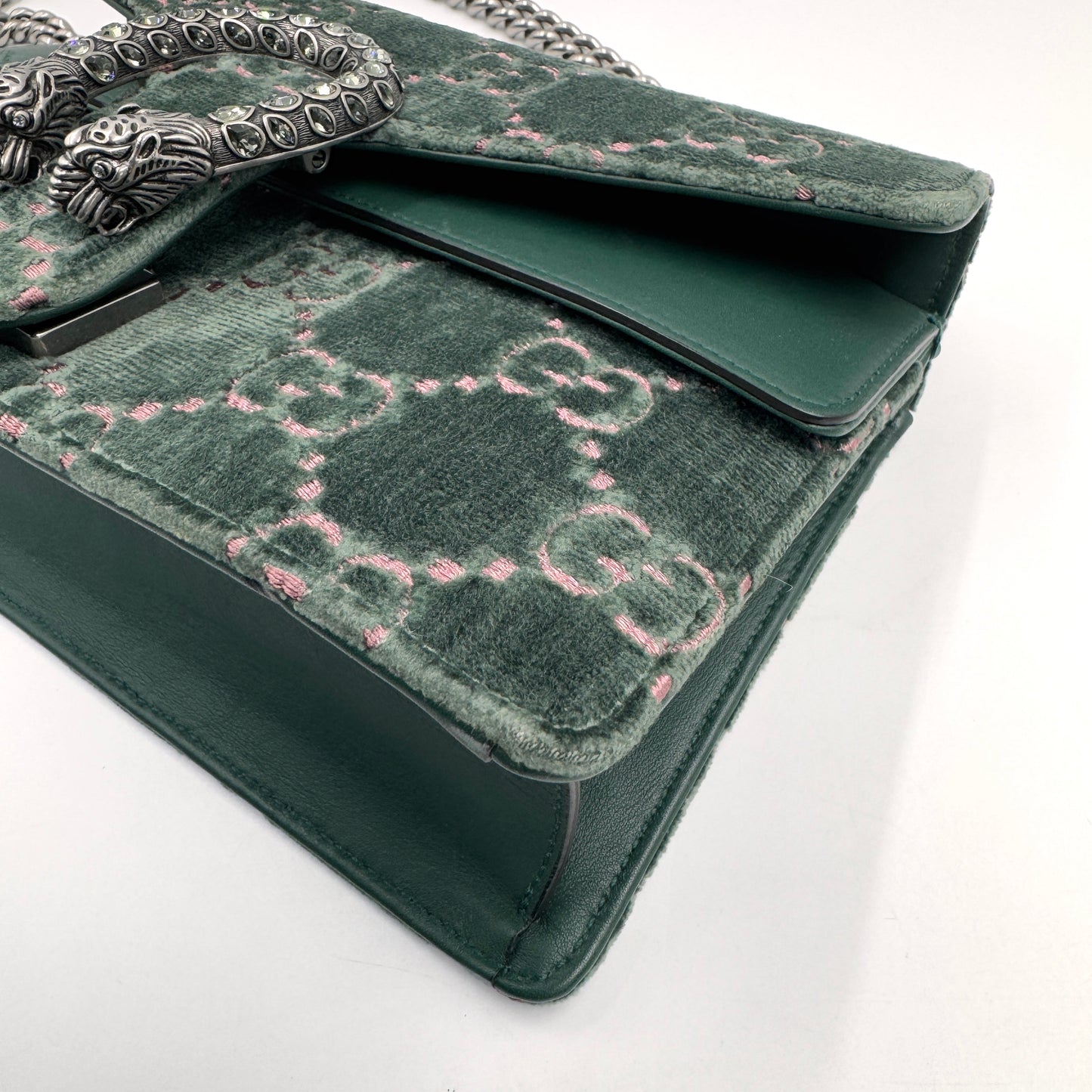 Gucci Dionysus Suede GG Small（酒神）麂皮鑽扣酒神小號