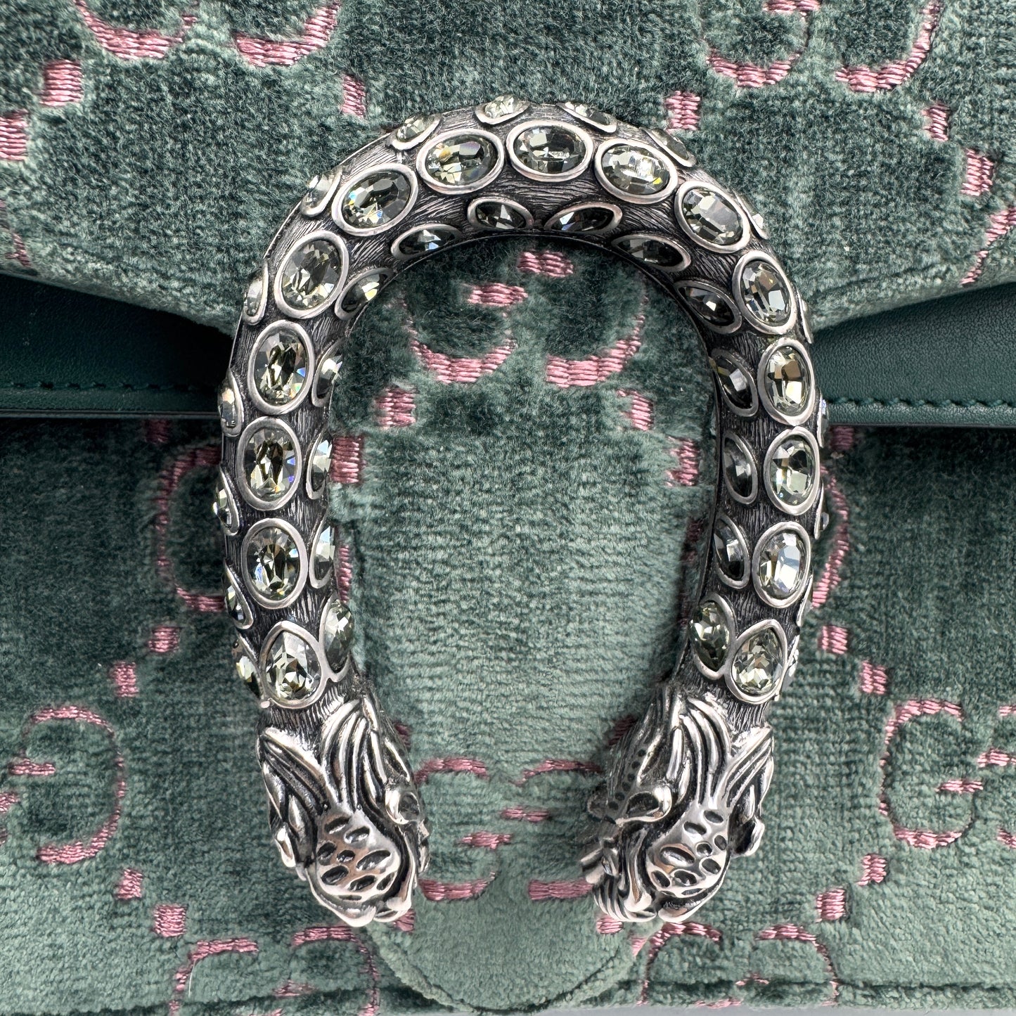 Gucci Dionysus Suede GG Small（酒神）麂皮鑽扣酒神小號