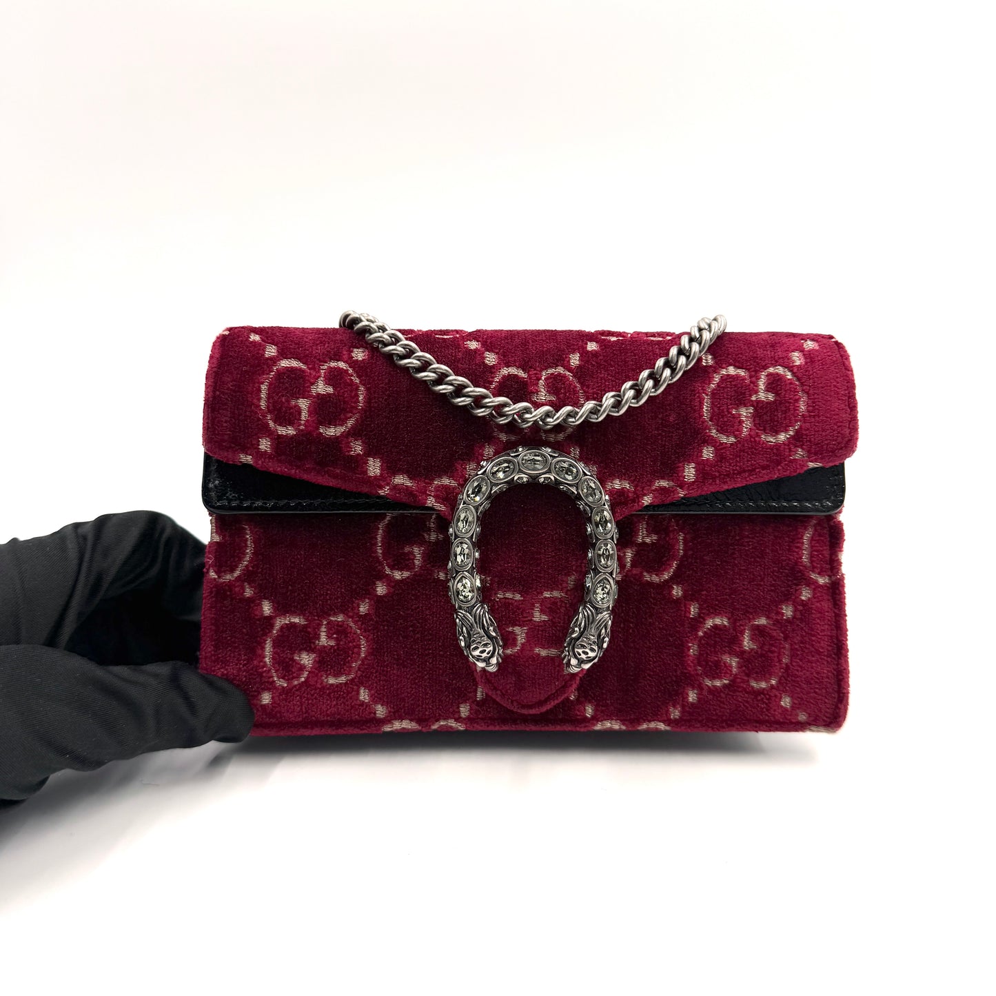 Gucci Dionysus Velvet Mini（酒神）絲絨紅色迷你酒神