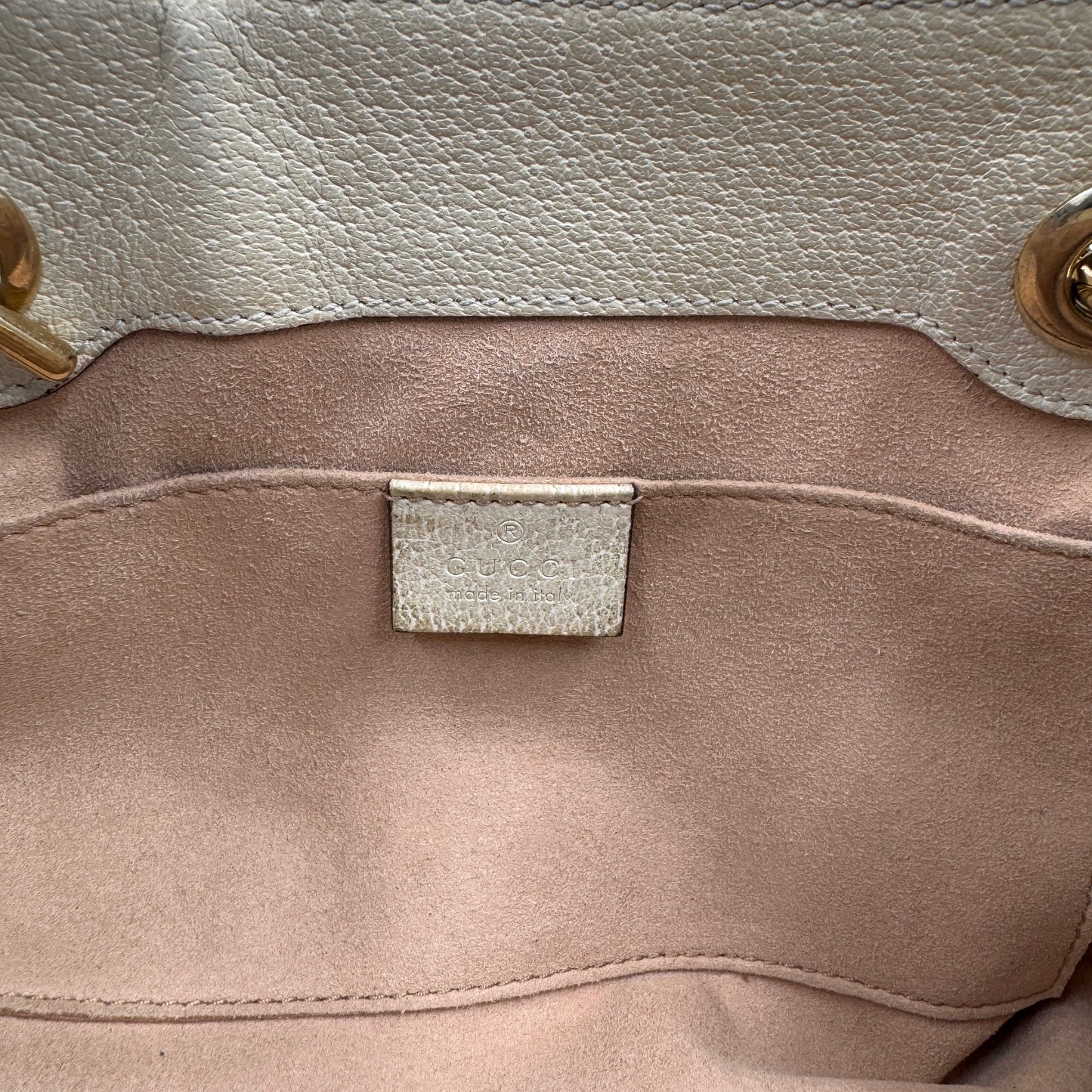 Gucci Padlock Small Shoulder Bag（月光寶盒）老花花卉鎖頭鏈條