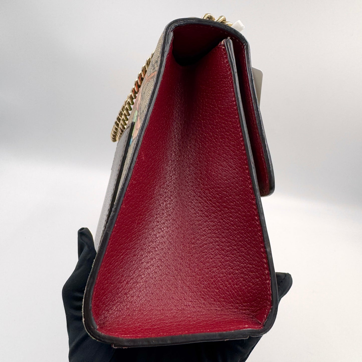 Gucci Padlock Medium Shoulder Bag（月光寶盒）鳥語花鎖頭鏈條包