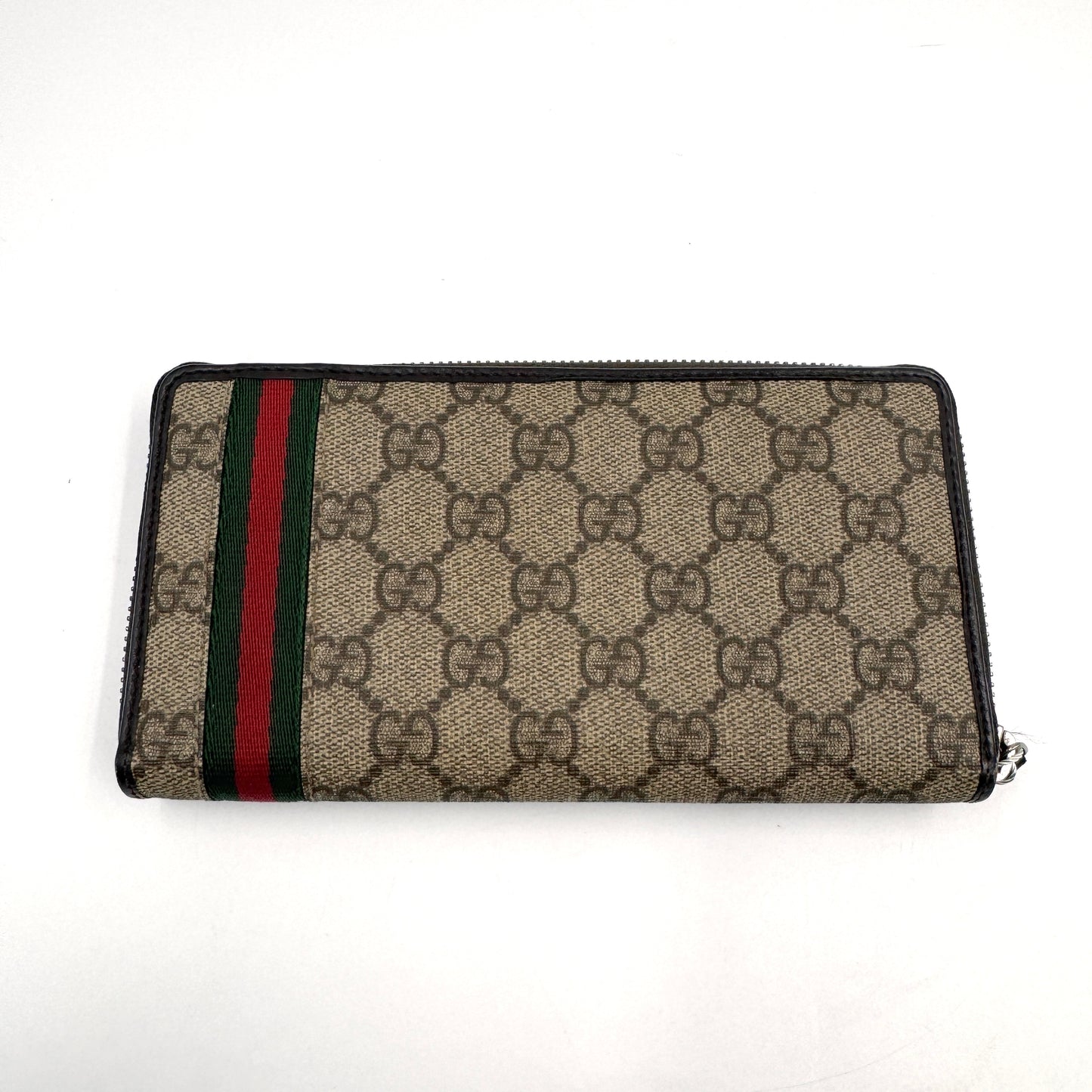 Gucci GG Supreme Web Long Wallet（長夾）經典紅綠織帶長夾