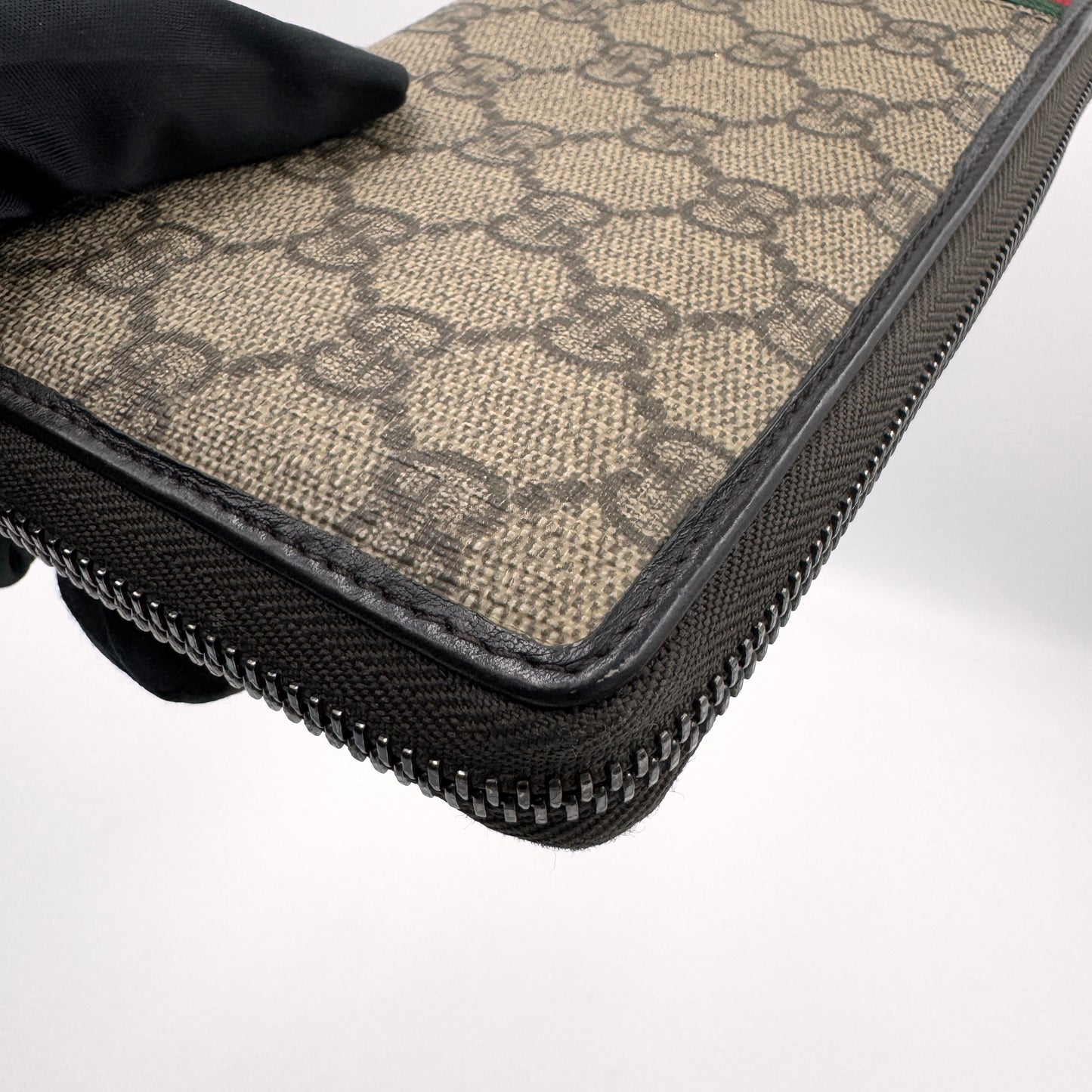 Gucci GG Supreme Web Long Wallet（長夾）經典紅綠織帶長夾