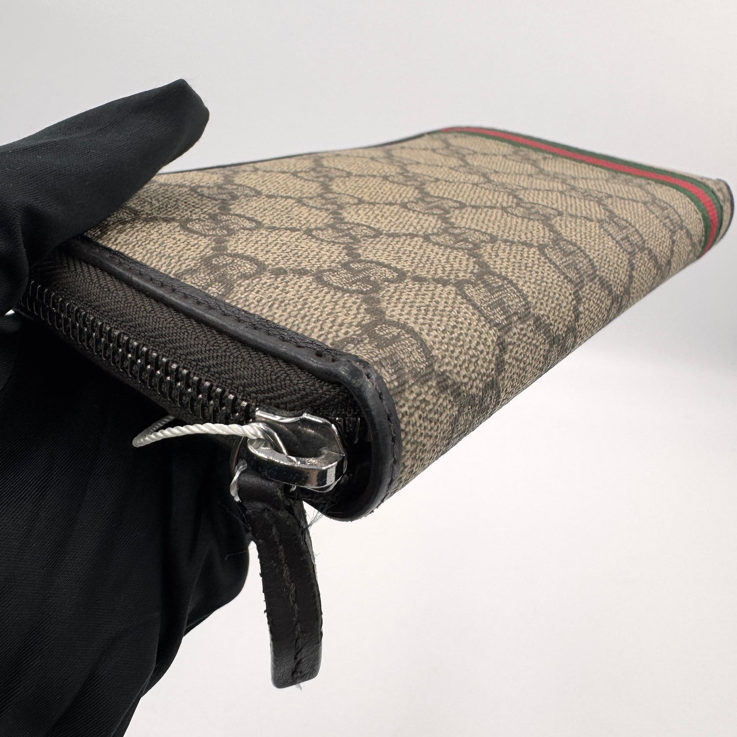 Gucci GG Supreme Web Long Wallet（長夾）經典紅綠織帶長夾