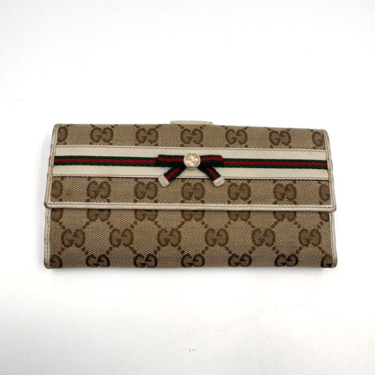 Gucci GG Blooms Bow Long Wallet（蝴蝶結）老花蝴蝶結長夾