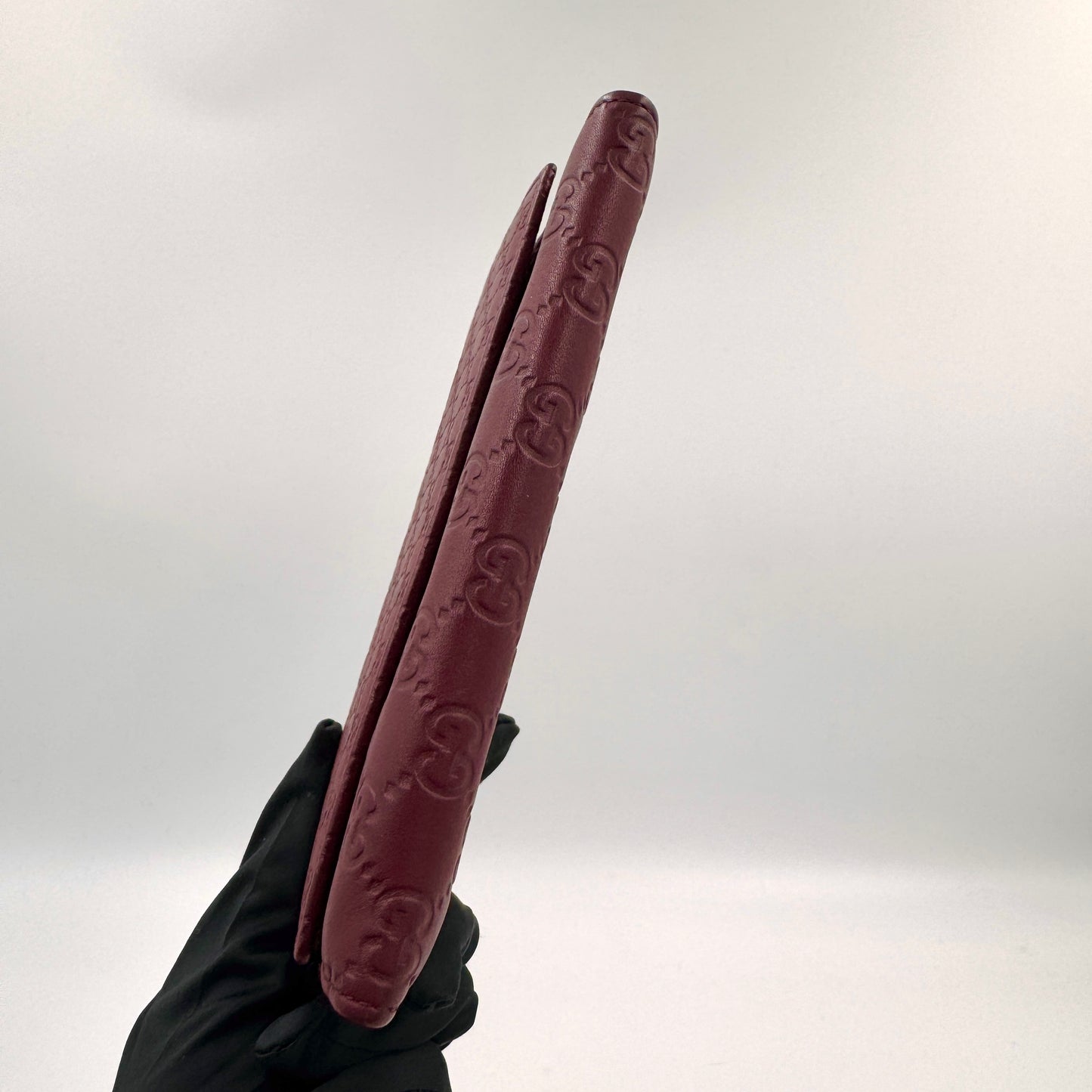 Gucci Long Continental Wallet 酒紅色皮革長夾