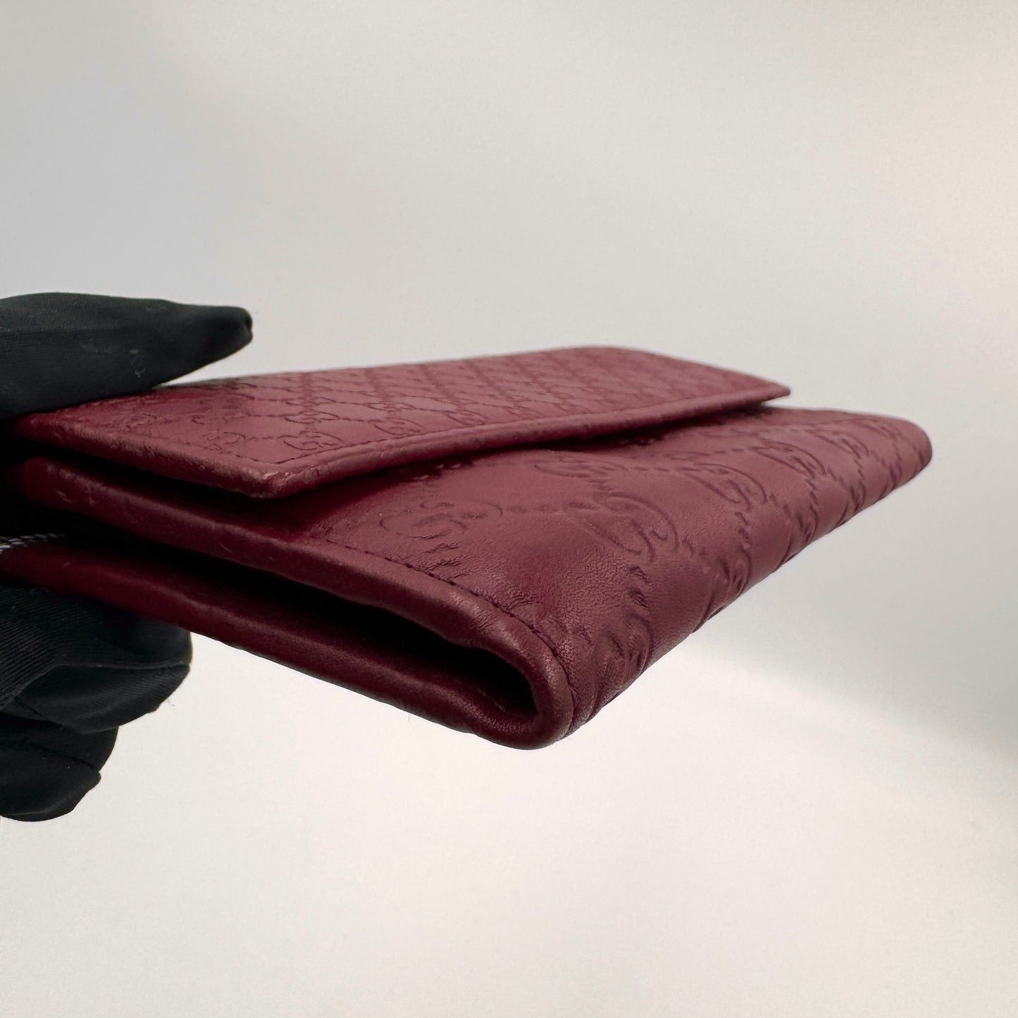 Gucci Long Continental Wallet 酒紅色皮革長夾