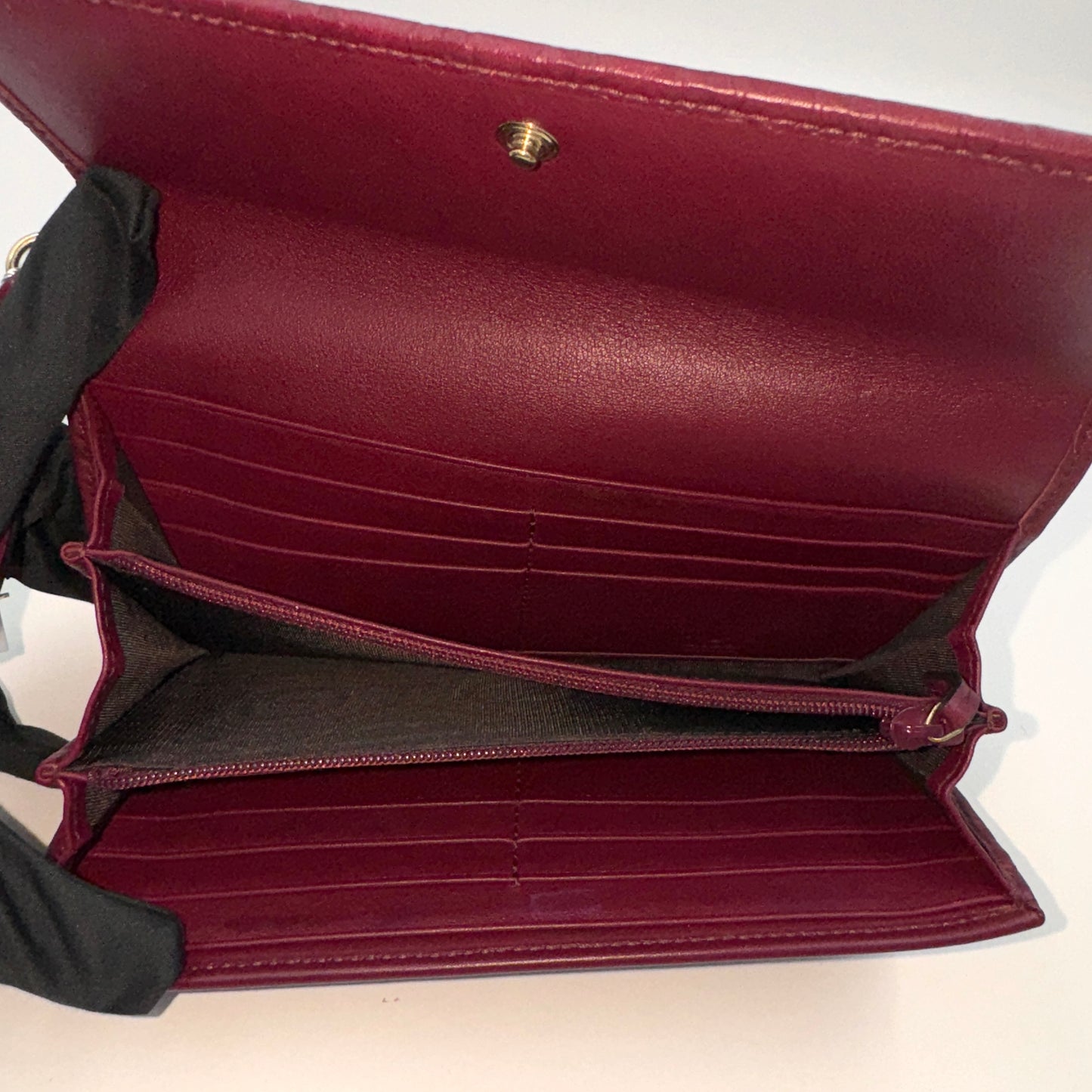 Gucci Long Continental Wallet 酒紅色皮革長夾