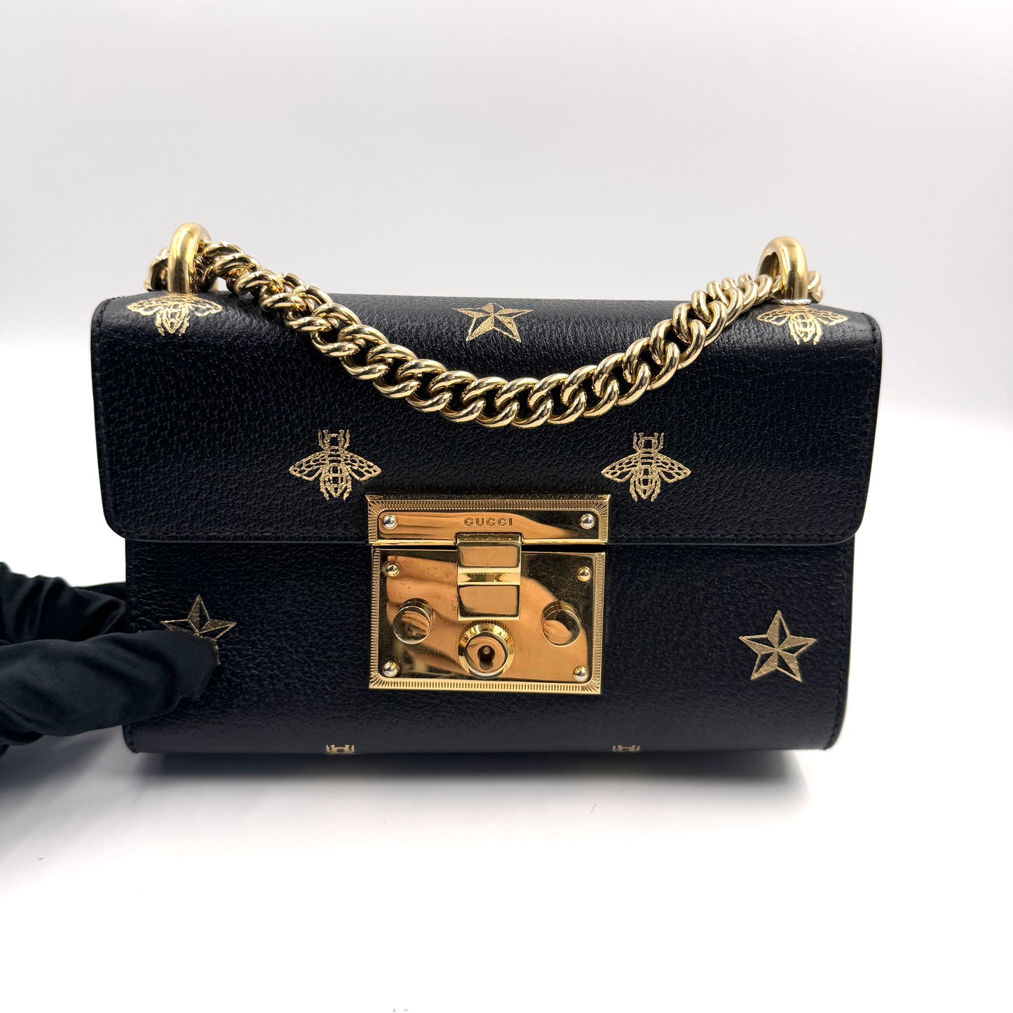 Gucci Padlock Small Shoulder Bag（月光寶盒）牛皮鎖頭盒子包