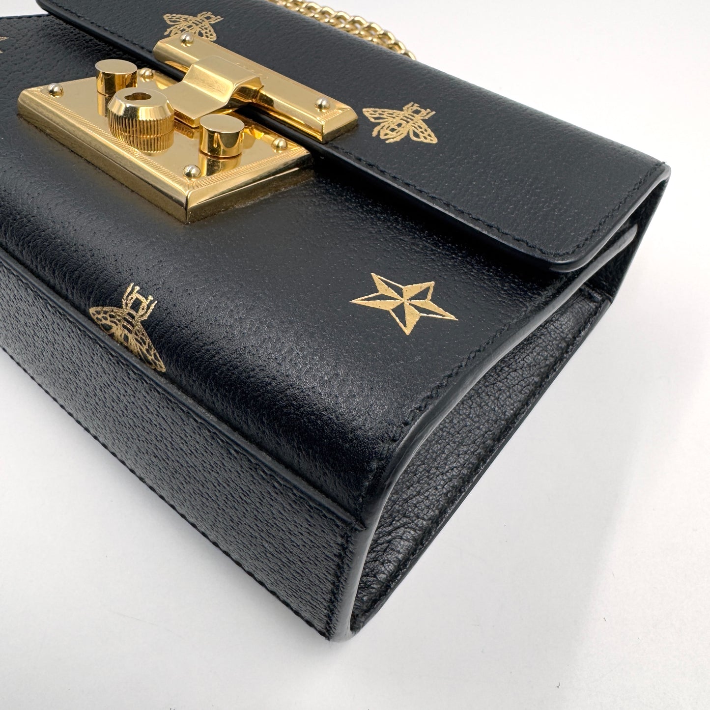 Gucci Padlock Small Shoulder Bag（月光寶盒）牛皮鎖頭盒子包