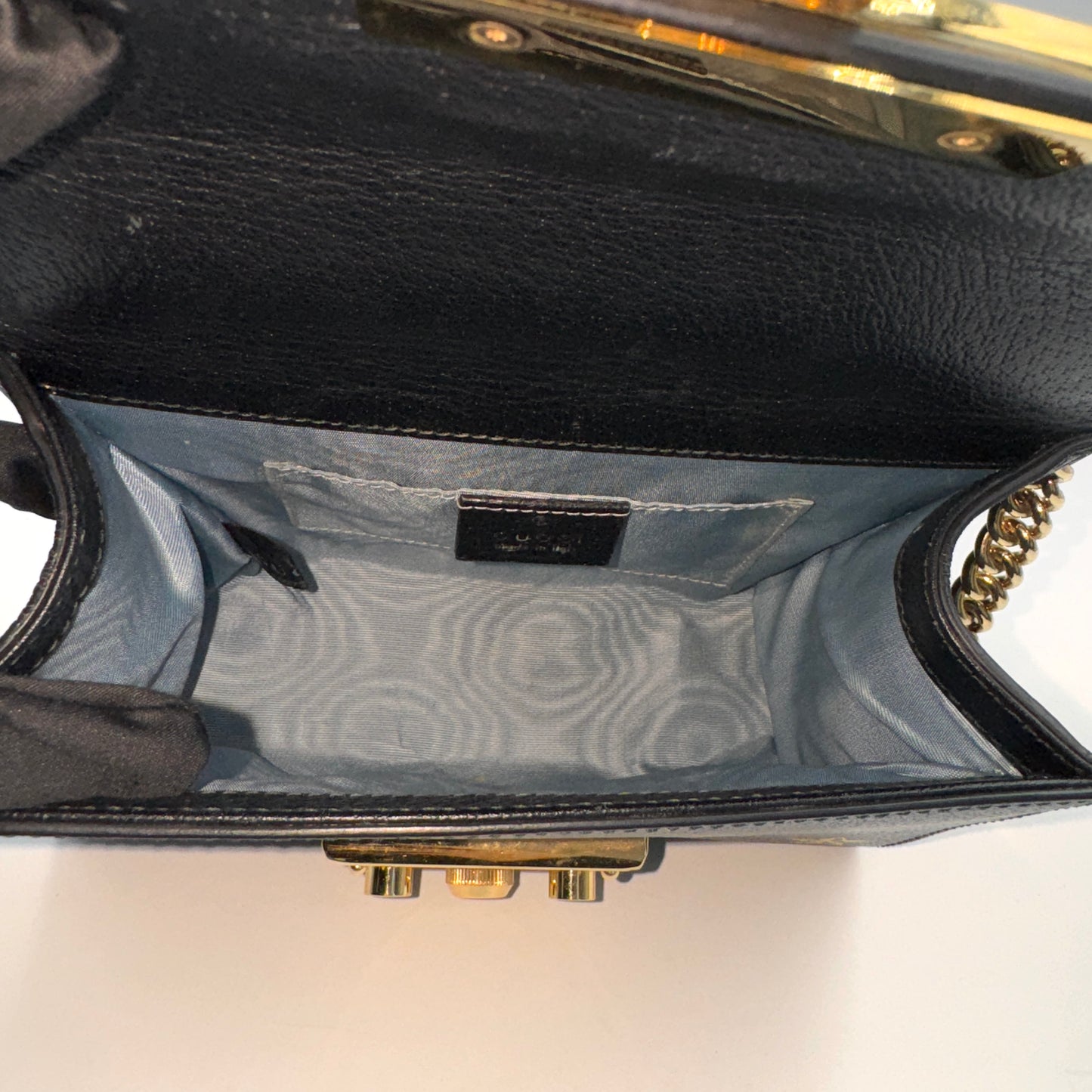 Gucci Padlock Small Shoulder Bag（月光寶盒）牛皮鎖頭盒子包