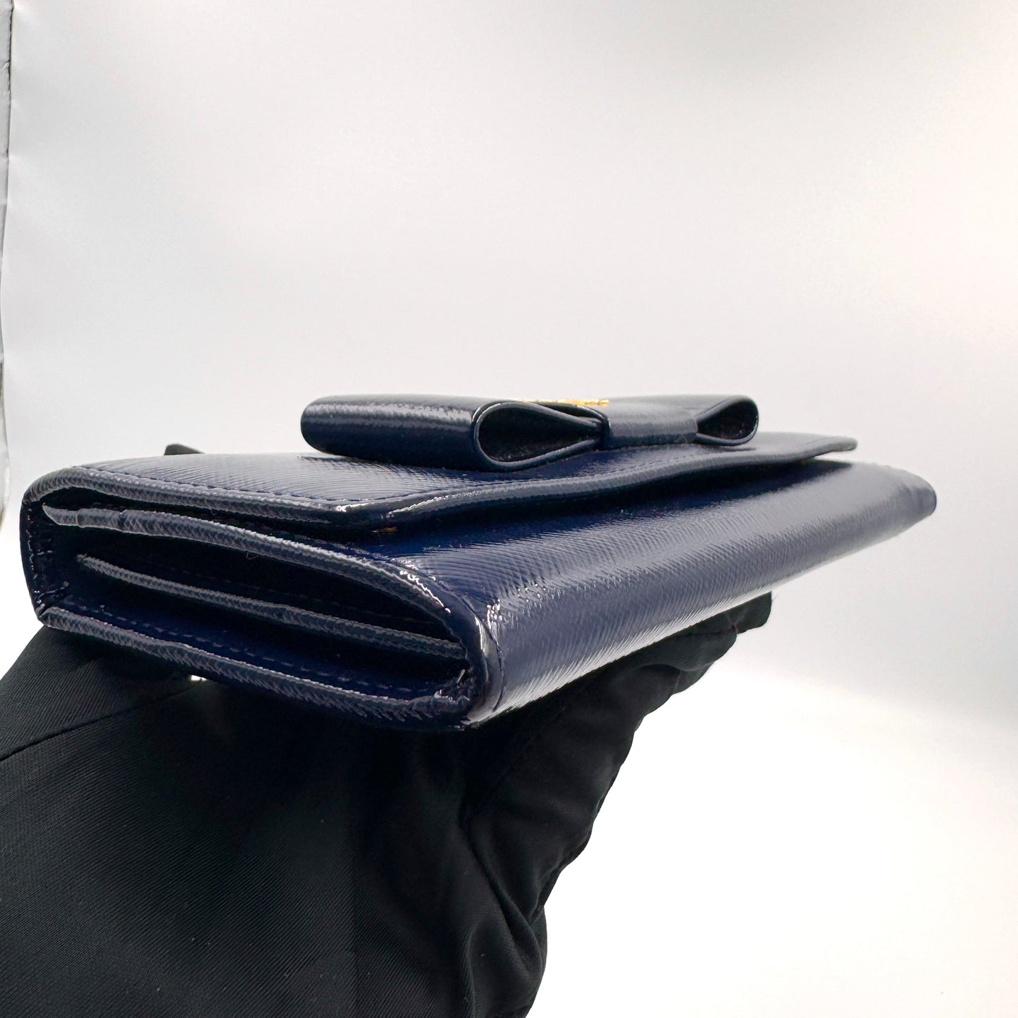 Prada Bow Leather Continental Wallet（蝴蝶結）蝴蝶結長款皮夾