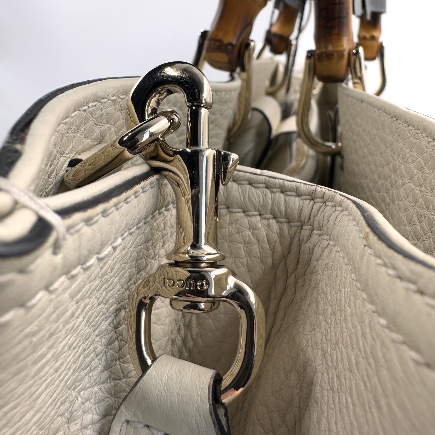 Gucci Bamboo 1947 Top Handle Bag（竹節包）經典竹節皮革手提