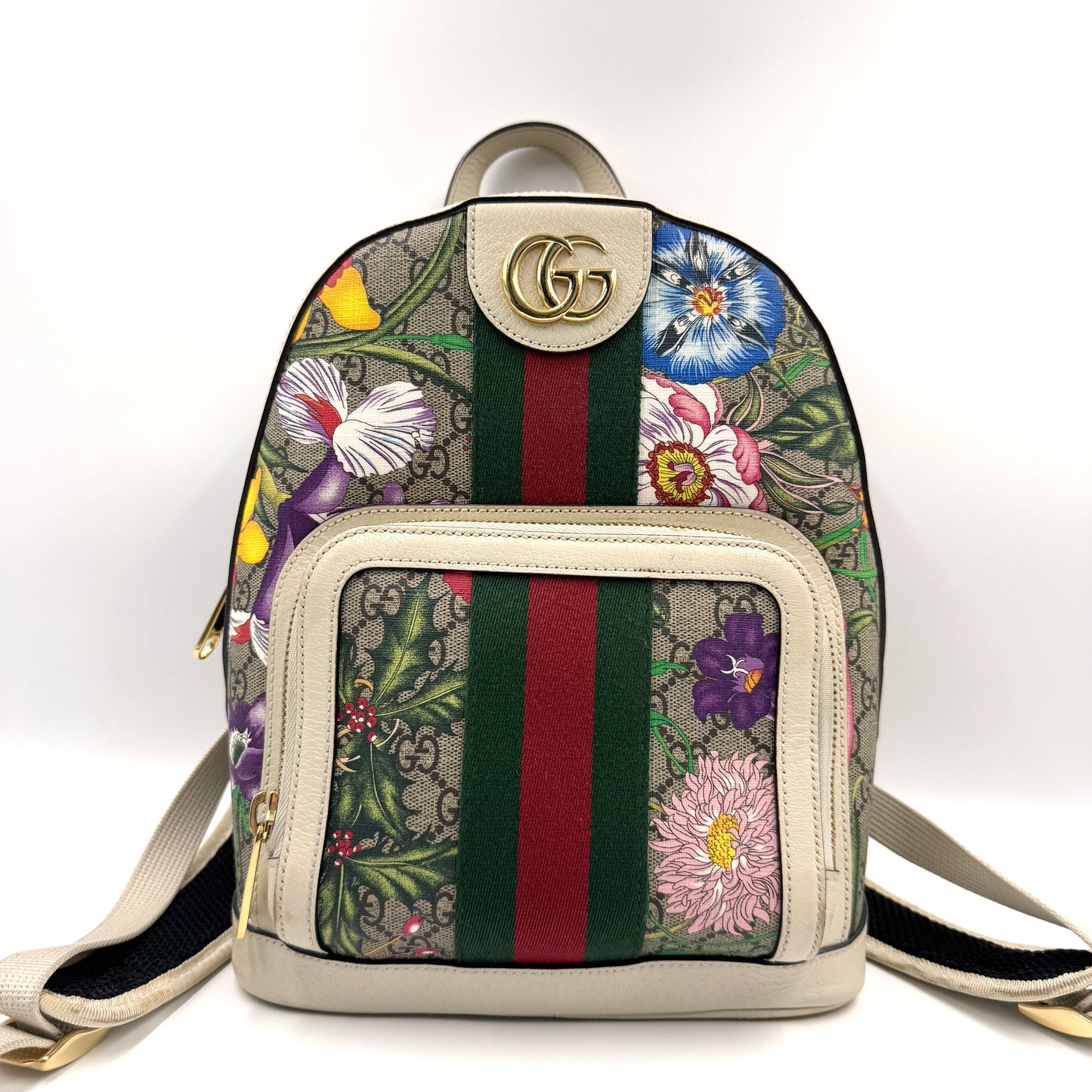Gucci Ophidia GG Flora Backpack（Ophidia 花卉）花卉老花雙肩包