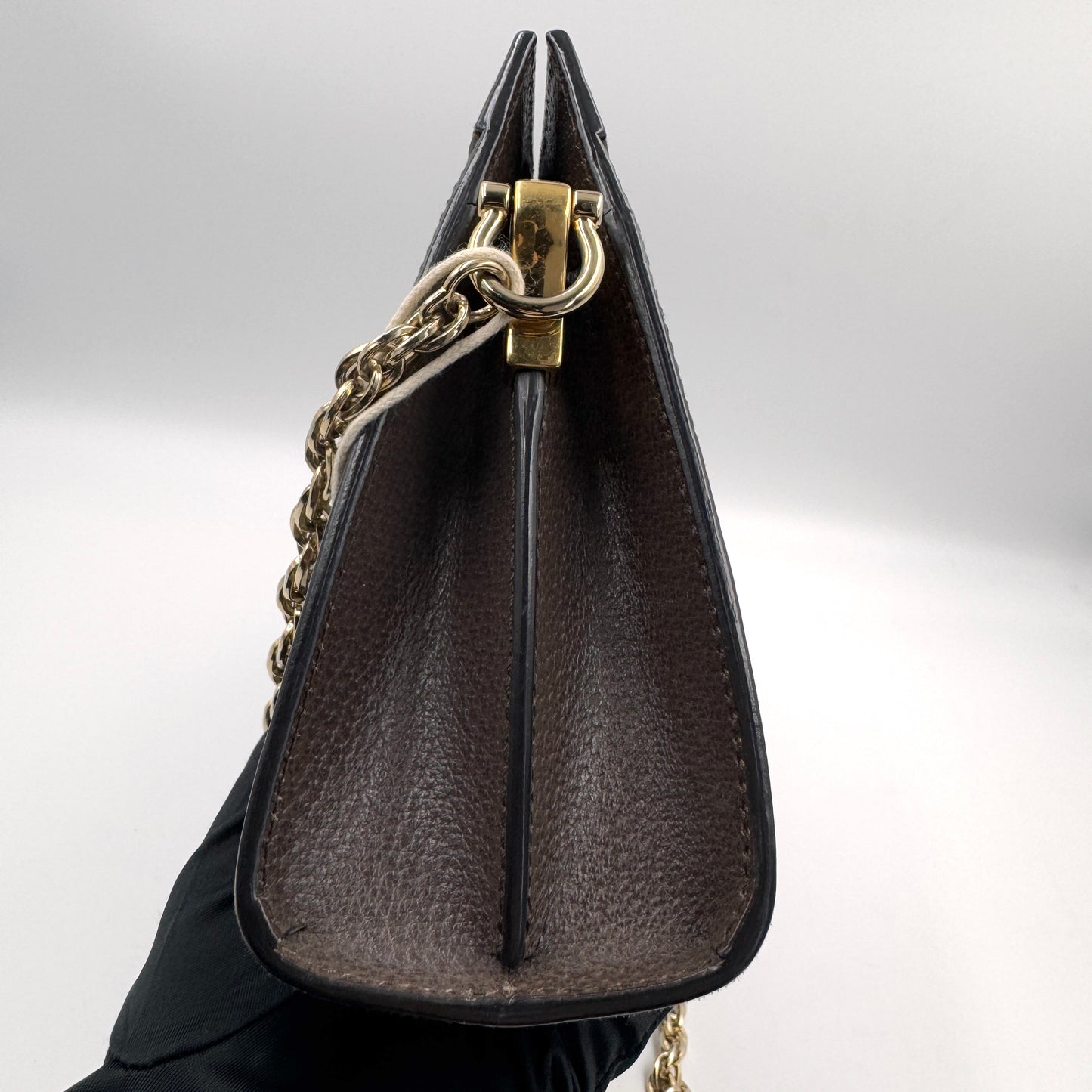 Gucci Ophidia GG Small Shoulder Bag（Ophidia）老花夾子鏈條包