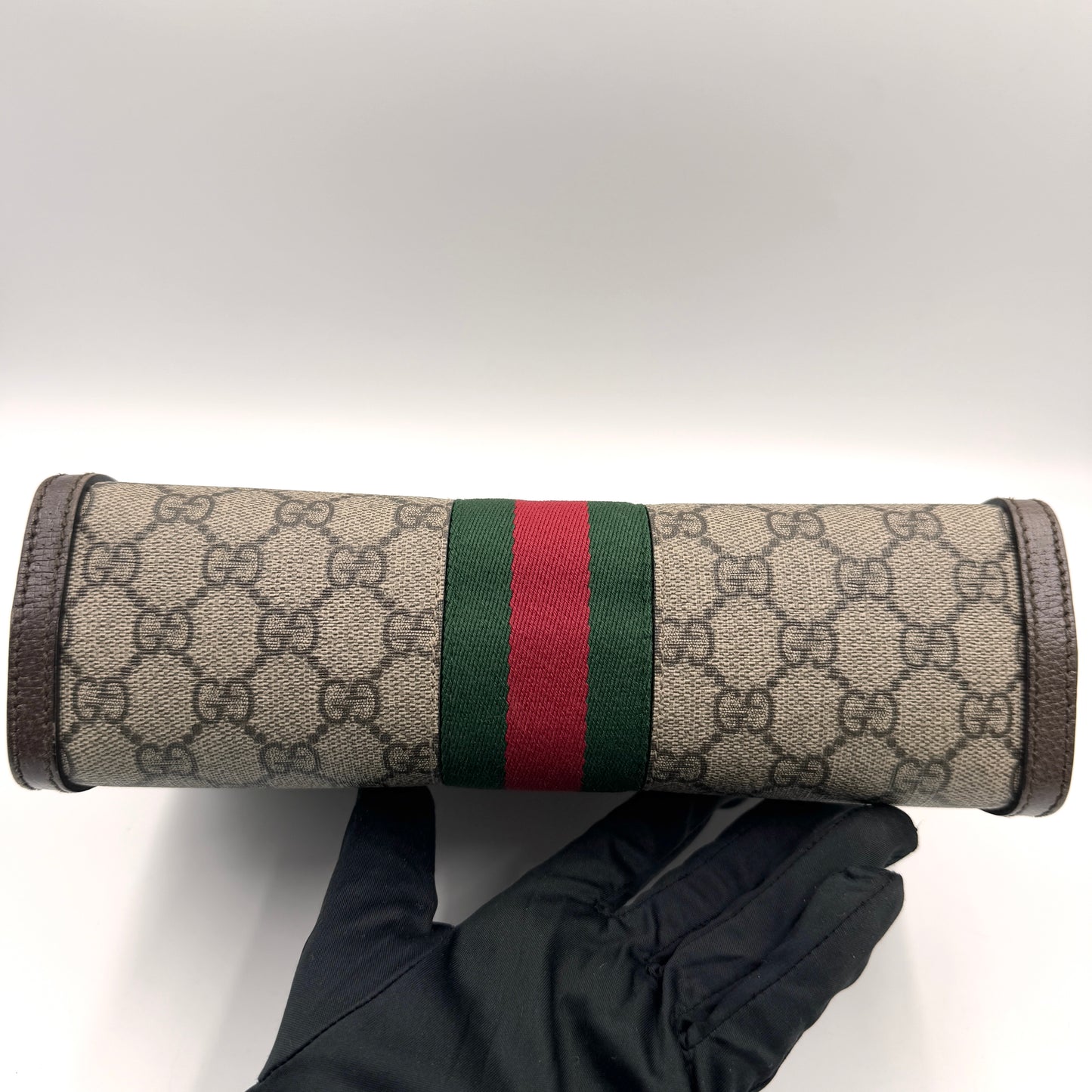 Gucci Ophidia GG Small Shoulder Bag（Ophidia）老花夾子鏈條包