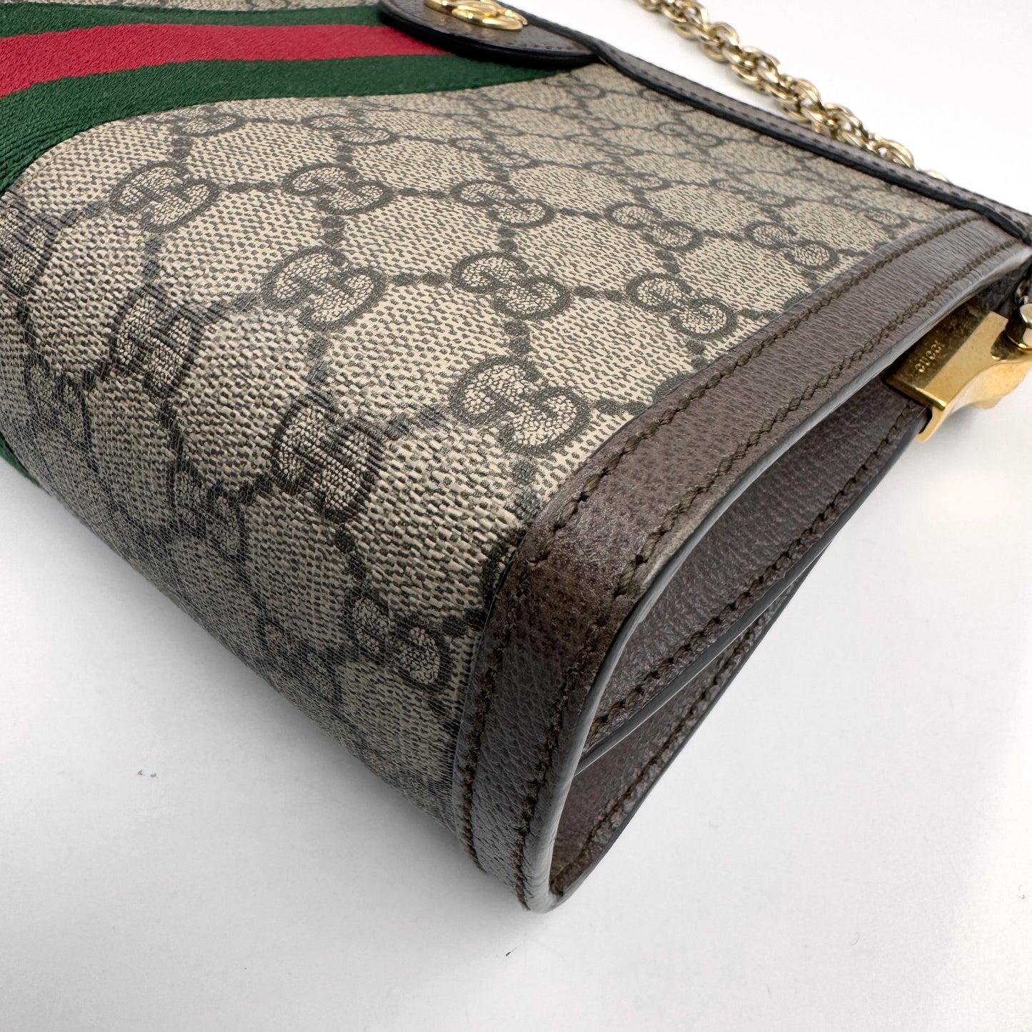 Gucci Ophidia GG Small Shoulder Bag（Ophidia）老花夾子鏈條包