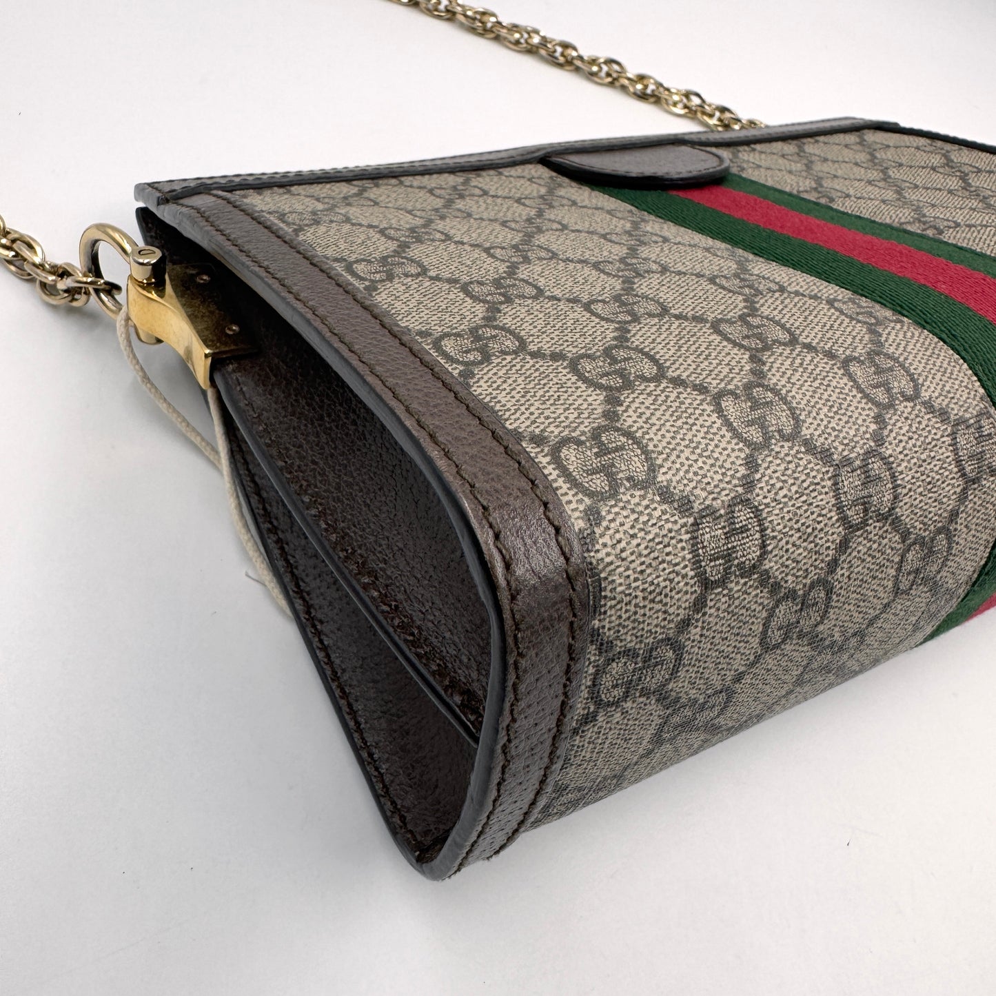 Gucci Ophidia GG Small Shoulder Bag（Ophidia）老花夾子鏈條包