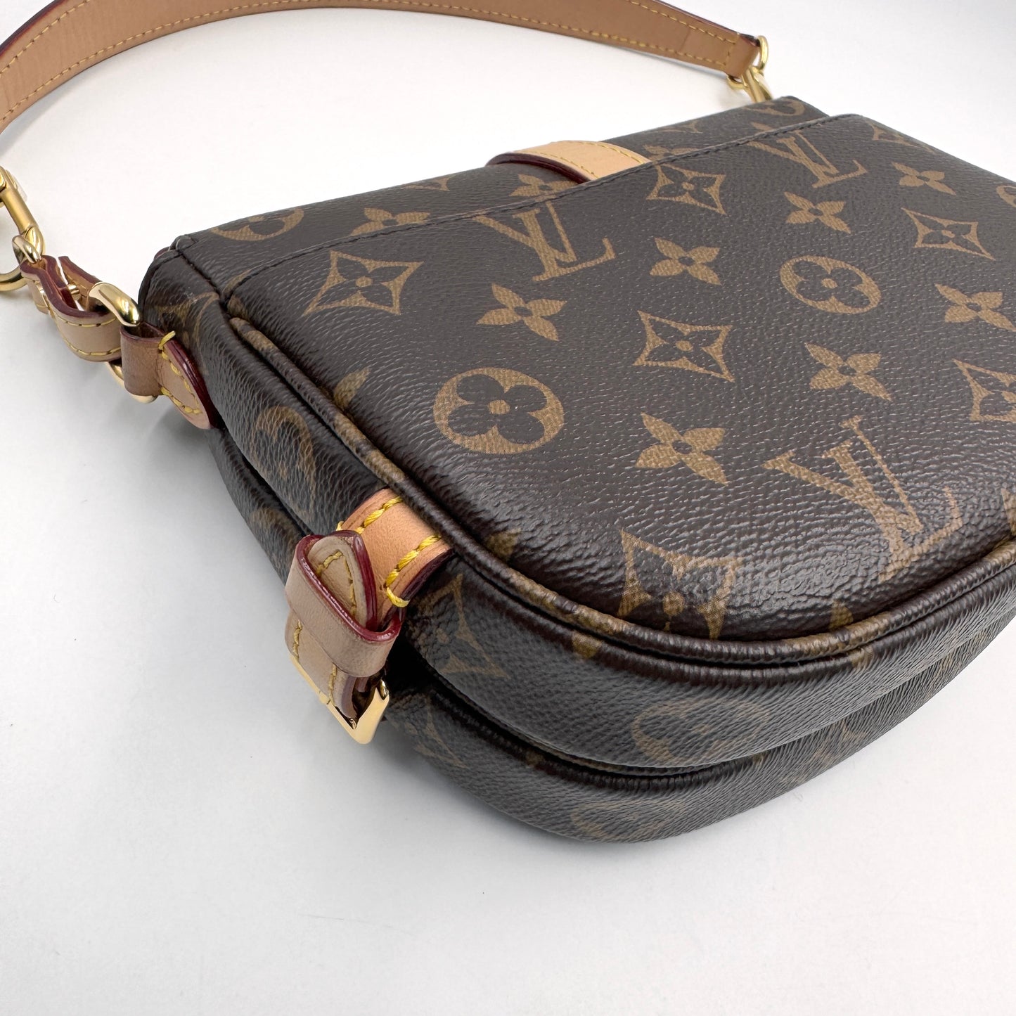 Louis Vuitton Twinset BB（Twinset）老花拼色BB肩背
