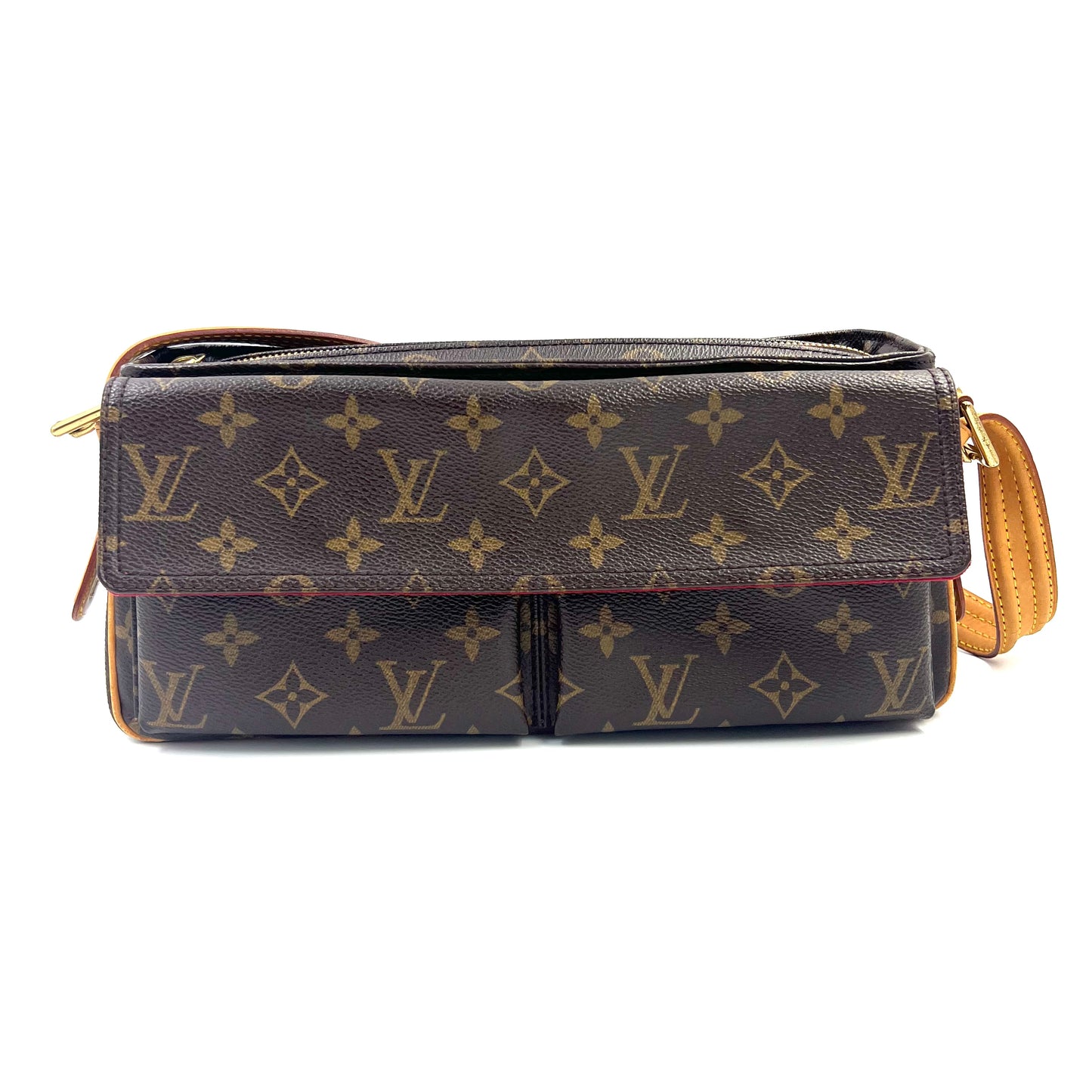 LOUIS VUITTON 拉鍊開合老花滿印
